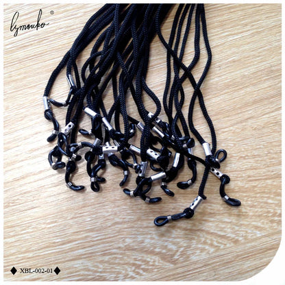 Lymouko 12Pcs/Lot Black Nylon Glasses String Cord Holder Sunglasses for Tavel Eyewear Lanyard Neck Rope Strap