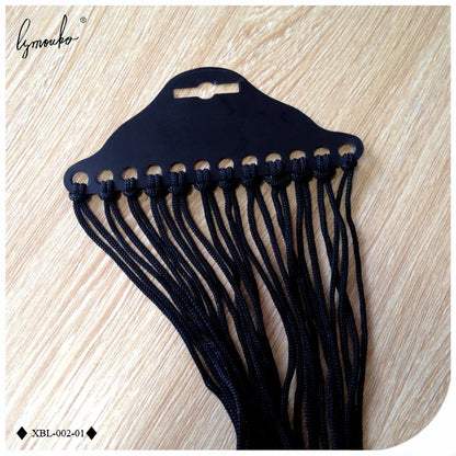 Lymouko 12Pcs/Lot Black Nylon Glasses String Cord Holder Sunglasses for Tavel Eyewear Lanyard Neck Rope Strap