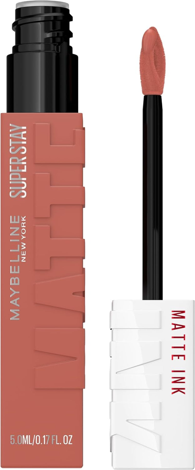 Maybelline New York, Superstay Matte Ink, Pintalabios Mate De Larga Duración, Tono 65 - Seductres, Rosa Nude